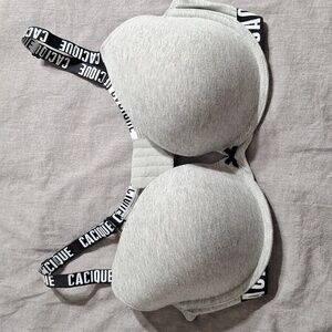 Cacique gray plunge bra 40DD